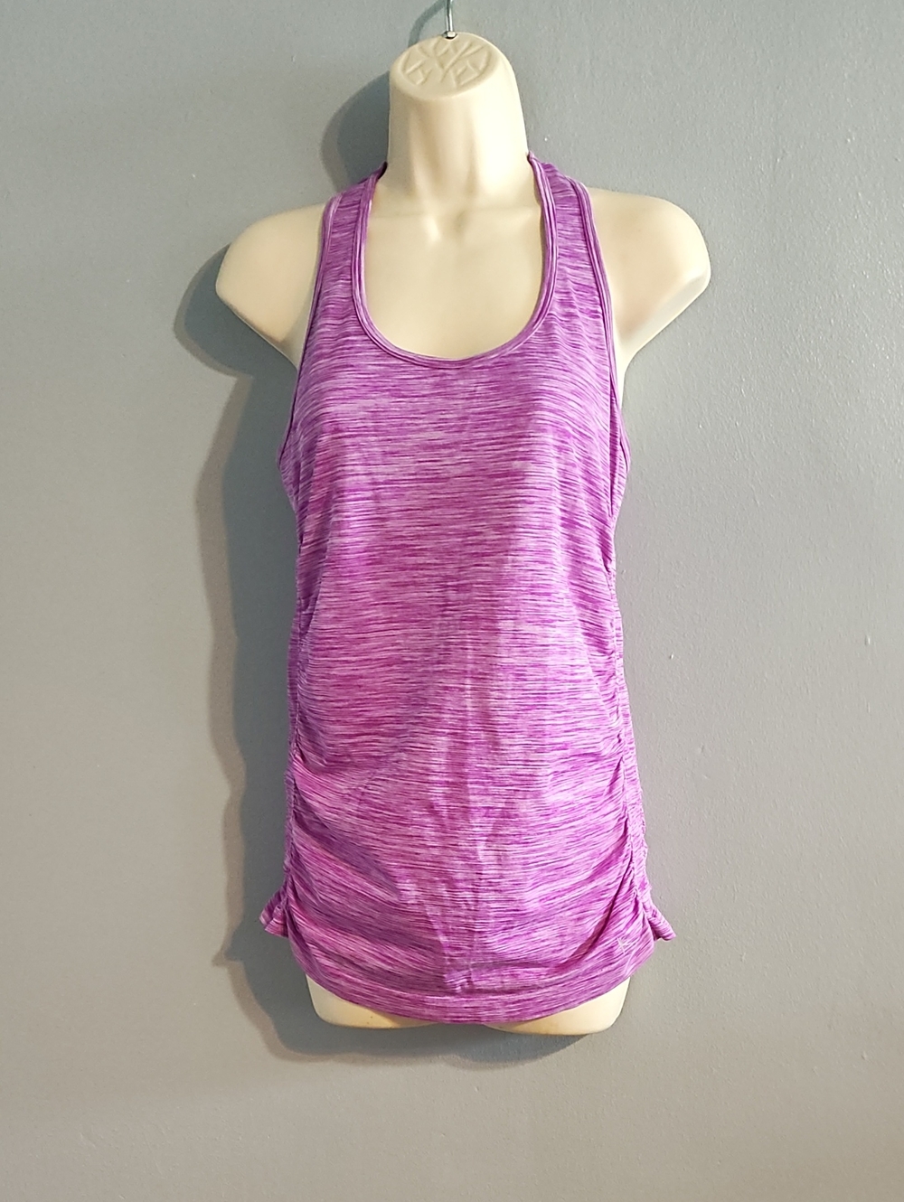 Danskin Now Heathered Purple Racerback Tank Top